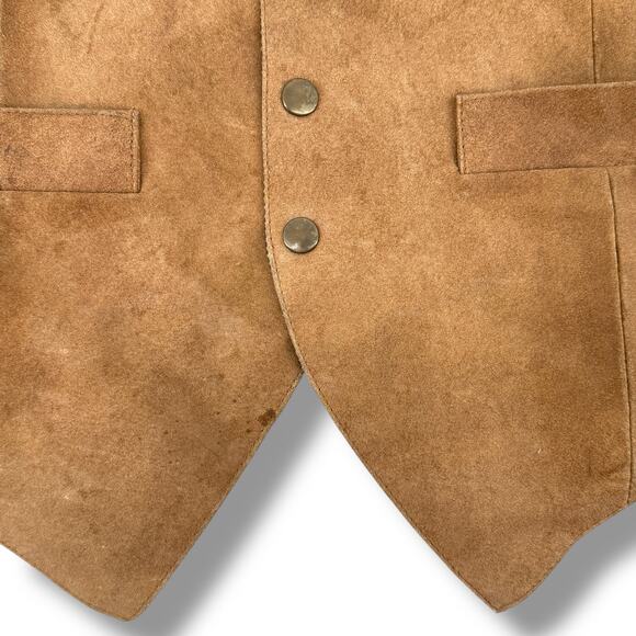 Katch Me Suede Snap Vest Mens Sz XXL Halloween Reenactment Costume Cosplay - Picture 2 of 8